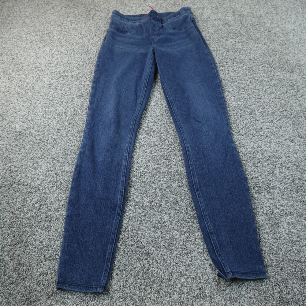 Spanx Jeans Womens S Dark Blue Denim Pants Pull On Skinny Stretch Jegging Flex